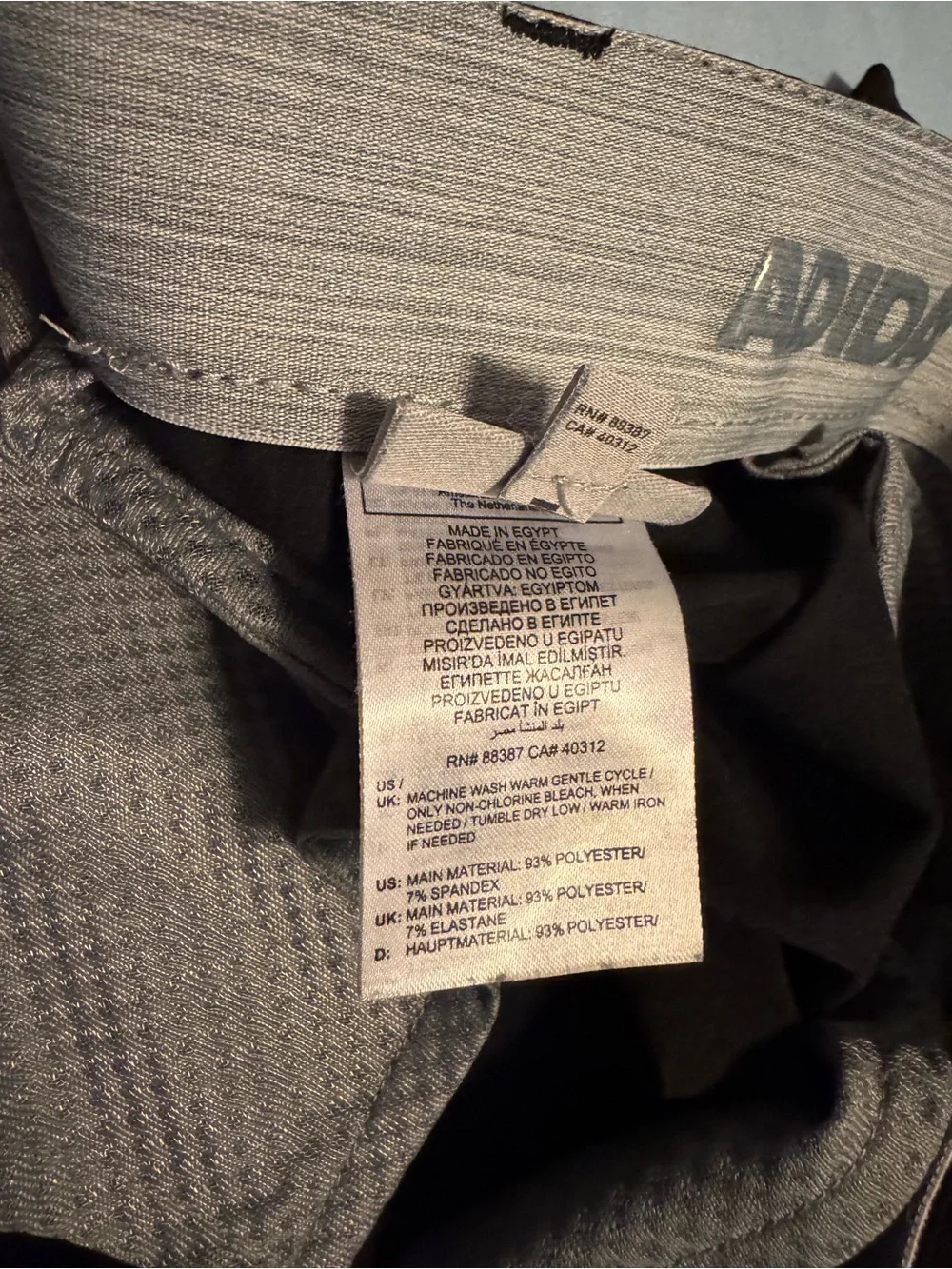 adidas Gray Athletic Shorts with Logo